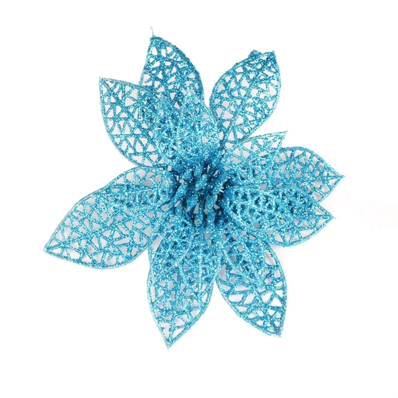 

10pcs Simulation Artificial Floral Flowers Plastic Decoration For Christmas Tree Party can CSV