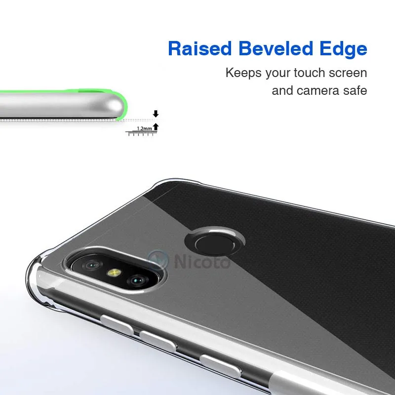For Xiaomi Redmi note 6pro 7 pro Back Cover phone Case For Xiomi Redmi 7 6 6pro 6A 5 5plus Transparent cases Soft Silicone TPU  (2)