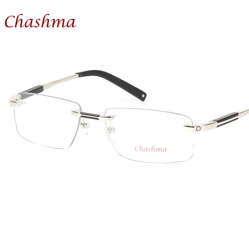 Чашма, фирменный дизайн, титановые очки, без оправы, мужские Оптические очки, оправа для близорукости, бизнес очки без оправы, оправа для мужчин
