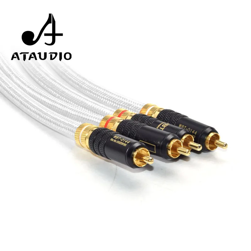 ATAUDIO медный и посеребренный Hifi RCA кабель Hi end 2RCA Папа папа|Кабели VGA| |