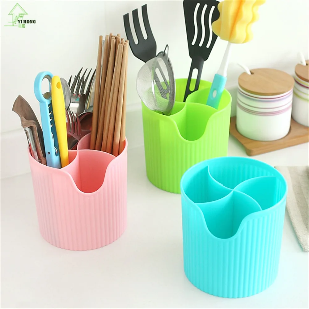 

YI HONG Chopsticks Cage Spoon Storage Box Storage Rack Fast Draining Water Cutlery Sponge Holder Dish Multifunction Rack A1140c