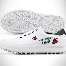 Женская обувь для гольфа на мягкой подошве кожаная обувь для гольфа Женская Нескользящая спортивная обувь водонепроницаемые спортивные кроссовки с буквенным принтом новое поступление