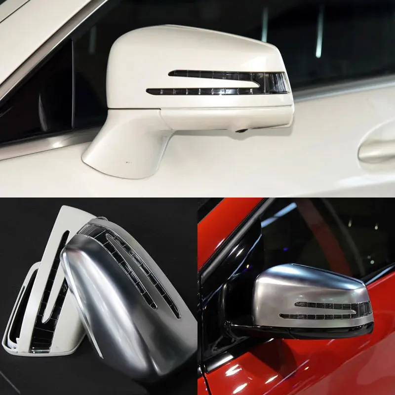 2pcs Silver ABS Chrome Side View Mirrors Replacement Caps Cover For