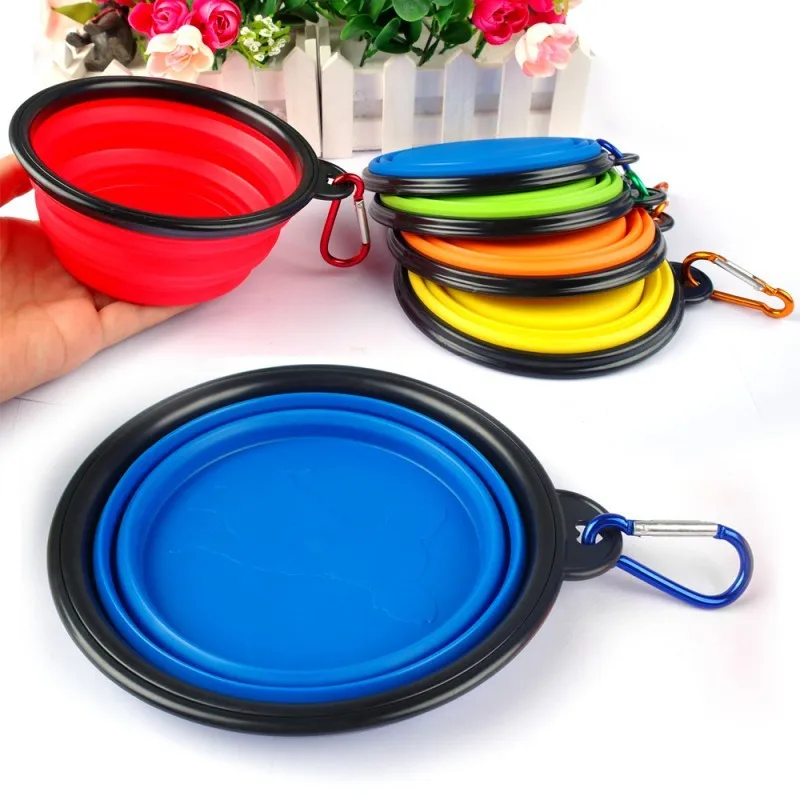 

Silicone Pet Travel Bowl Puppy Dog Cat Collapsible Portable Feeding Bowl Pet Water Dish Feeder Bowl Outdoor Supply Dog Bowl