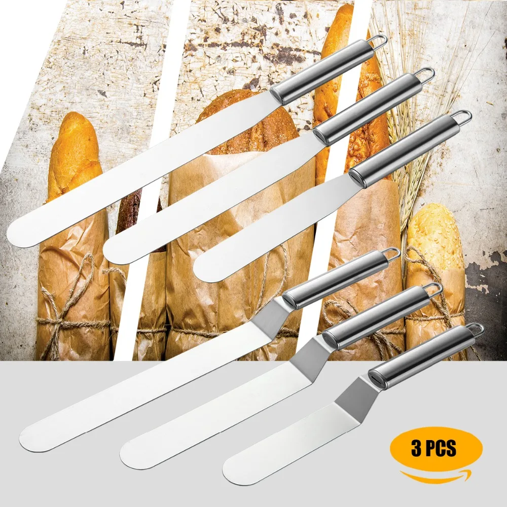 Metal Stainless Steel Cake Pastry Spatula for Cream Butter Fondant