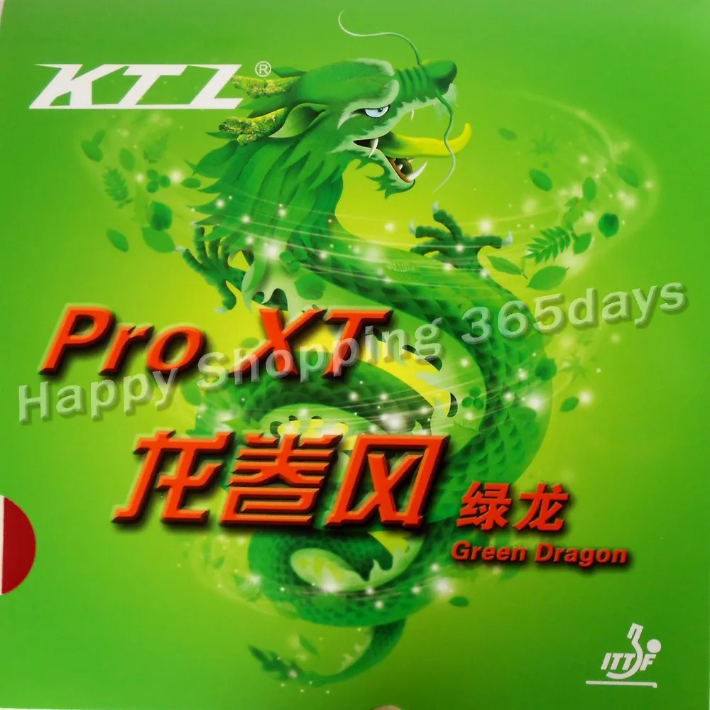 Оригинальный КТЛ Pro XT зеленый дракон пунктов в настольный теннис/пинг-понга резины с губкой