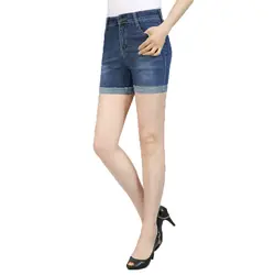 Летние женские джинсовые шорты синие короткие джинсы брюки для женщин Повседневное Slim Fit Нижняя джинсовые шорты плюс размеры основной