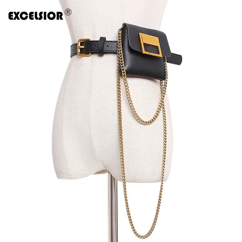 

EXCELSIOR 2019 Waist Bag Female Belt New Brand Fashion Waterproof Chest Handbag Women Fanny Pack Ladies Waist Pack Belly Bags