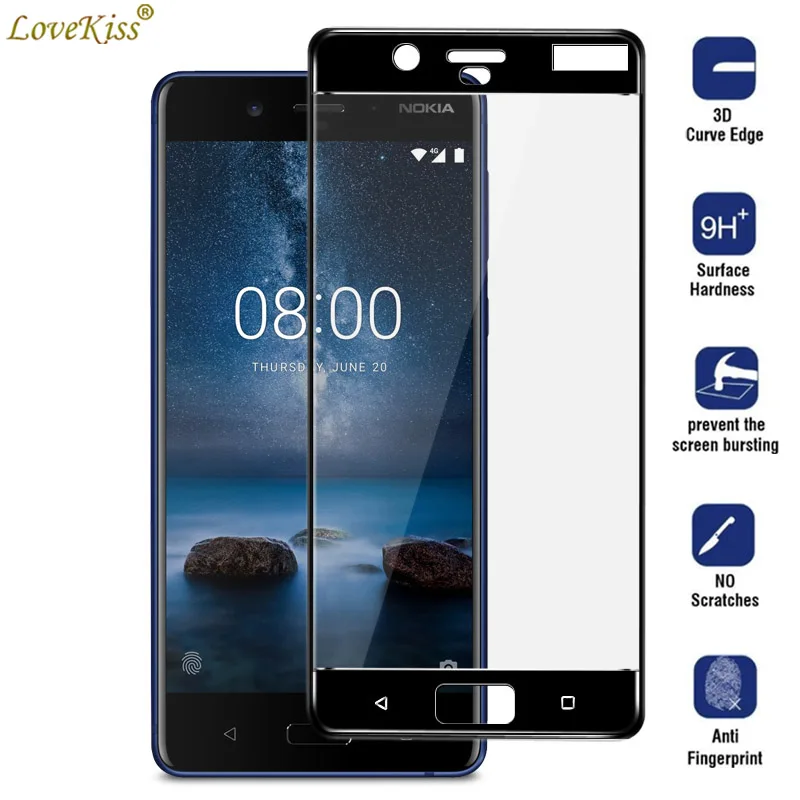 9H полное покрытие Защитная стеклянная пленка для экрана Nokia 3 Nokia3 защита чехол с