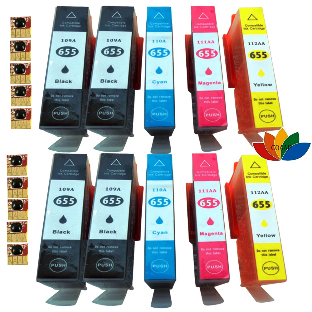 

10x Compatible 655 HP 655XL ink cartridge for HP655 desk jet ink advantage 3525 4615 4625 5525 6520 6525 Printer