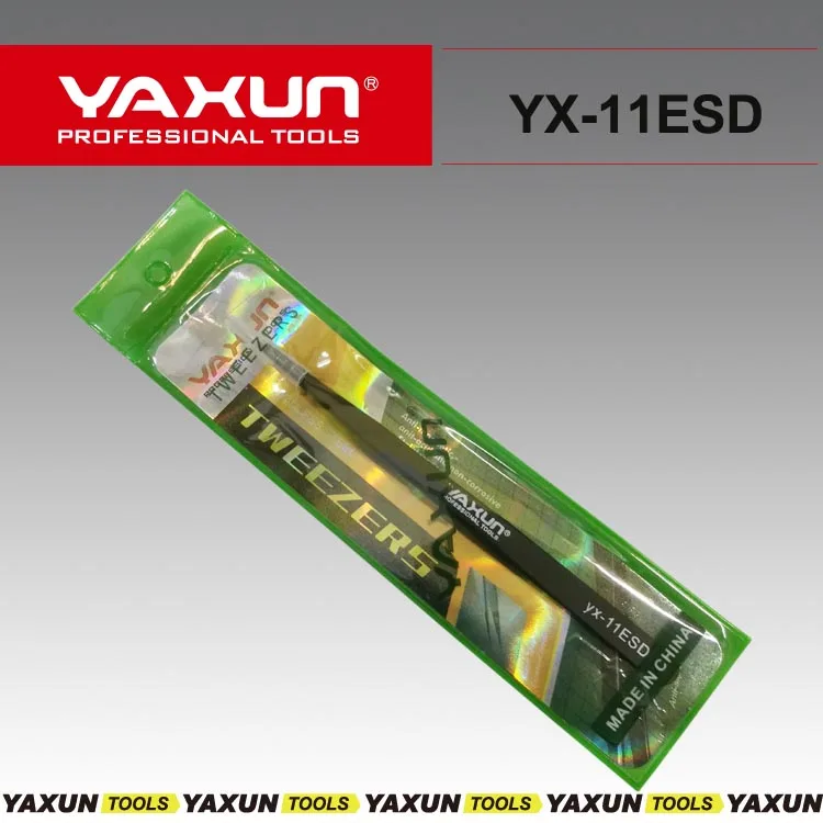 YAXUN YX-11ESD нержавеющая сталь пинцеты мобильные Инструменты для ремонта бровей Прямой пинцет высокого качества пинцет