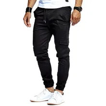 2019 Men Pants Fashion Brand Tooling Pockets Joggers New Pants Male Trousers Casual Mens Joggers Solid Pants Sweatpants
