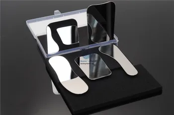 

Dental Mouth Cheek Mirror 5Pcs/Set Oral Clinic Stainless Steel Photographic Mirror Reflector Dental Lab