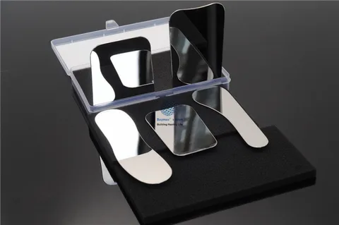Espelho de Boca Refletor de Aço Dental Bochecha Set Clínica Oral Fotográfica Espelho Inoxidável Laboratório 5 Pçs –