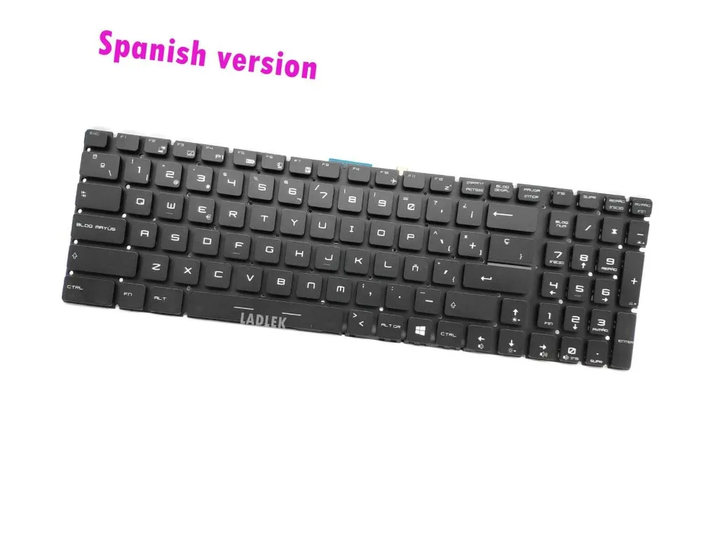 Новый полноцветный RGB с подсветкой Испанский Teclado Для MSI Gaming GL62 6QC/GL62 6QD/GL62 6QE GT72VR