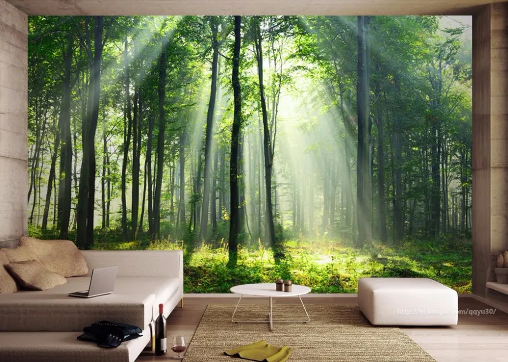 

Decoration Painting Custom Mural Photo Forest Landscape Wallpaper For Walls 3D TV Background Wall