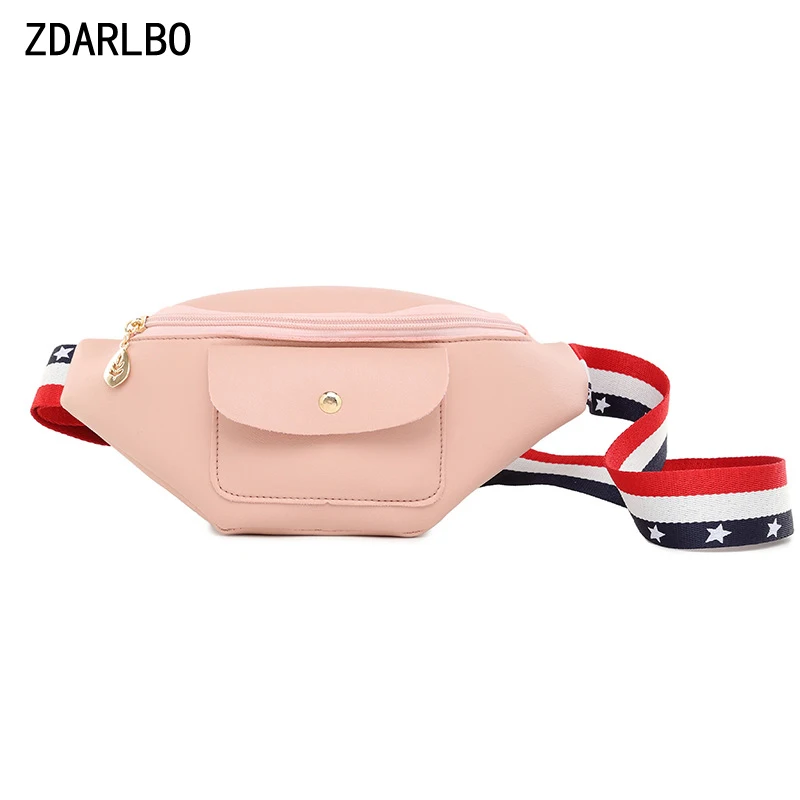 

Women Waist Bag Waterproof PU Bag Bananka Fashion Female fanny Pack Outdoor Chest Bags College Wind Shoulder Crossbody bags