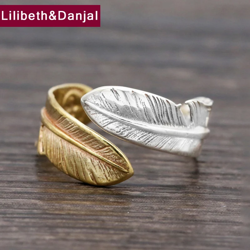 

Feather Ring 100% Real 925 Sterling Silver Ring for Men and Women Ethnic Adjustable Opening Vintage Jewelry Hot Sale Jewelry ZR1