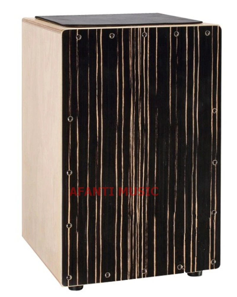 Afanti Music Zebrawood / Birch Wood / Natural Cajon (KHG-119)