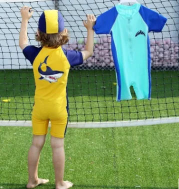 a swimming costume with two parts