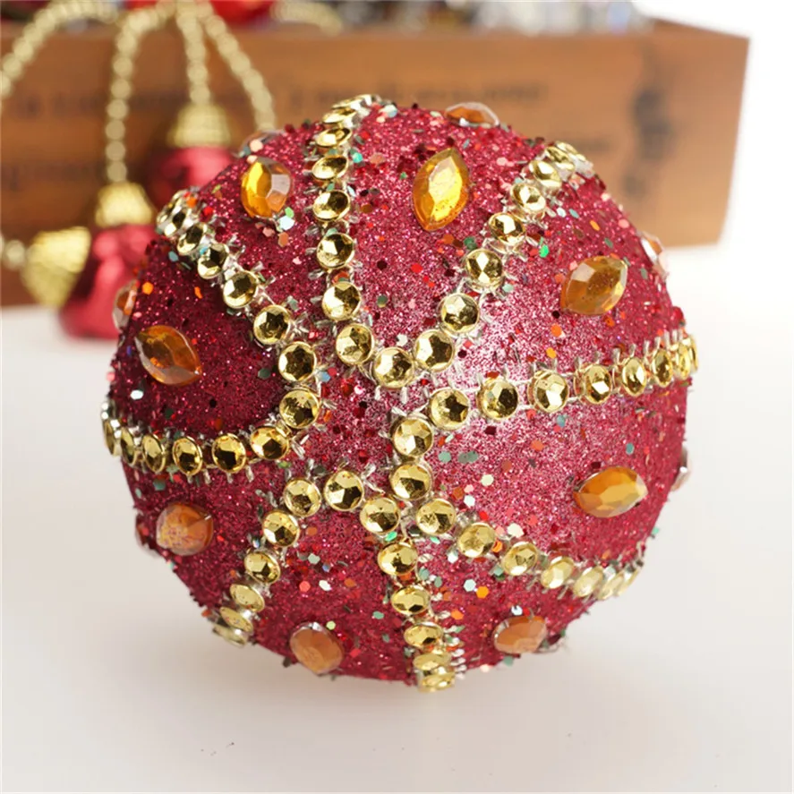 Блестящий новогодний шар 8 см 1 шт декоративные шары для рождественской елки Украшение Рождественские украшения шары 30