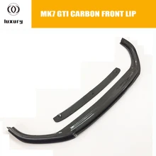 MK7 ABS Preto Front Bumper Lip Spoiler para VW Golf 7 GT-I Apenas 2014-2017 (não Pode fit Padrão de Golfe 7 & R R-Modelo de linha)