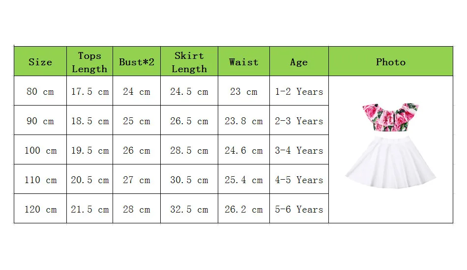 Комплект летней одежды из 2 предметов для маленьких девочек топы с открытыми плечами+ юбка, комплект одежды