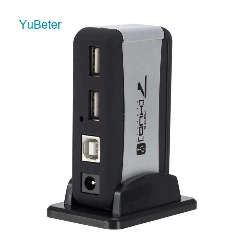 

YuBeter USB 2.0 7 Port HUB High-Speed HUB for USB Mouse USB Portable Hard Drive USB CD-R RW DVD-ROM Drive Webcam Printer Scanner