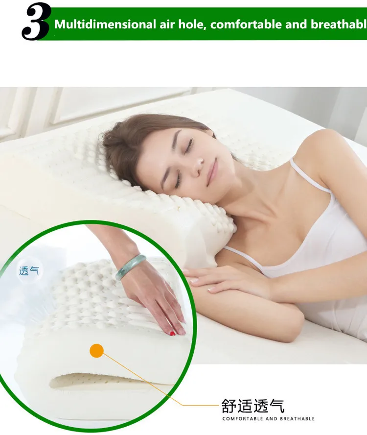 60x40/50x30 см, латексная подушка для кровати из Таиланда, Ортопедическая подушка для шеи с защитой позвонков, медленный отскок