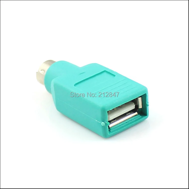 2pcs Mouse Keyboard PS2 to USB Female Adapter Converter B