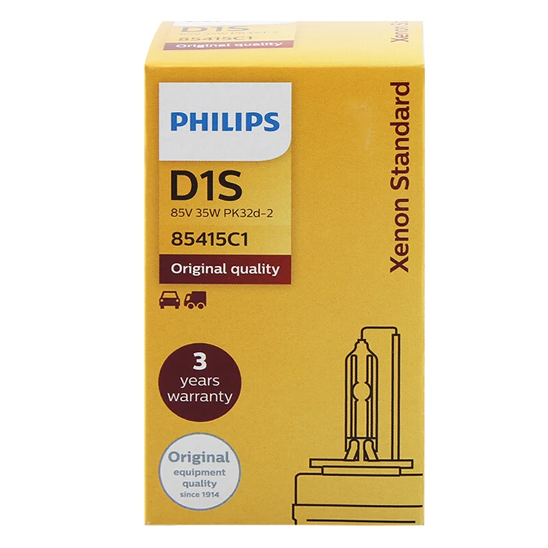 1X Philips HID D1S 35 Вт ксенон стандарт 4200 к авто оригинальные фары автомобиля оригинальные лампы OEM Замена обновления D1 ECE 85415C1