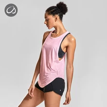 CRZ Йога легкий стрейч бег спортивная рубашка тренировки свободный крой Йога Racerback безрукавки