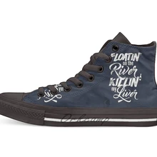 Повседневные Дышащие Кроссовки с высоким берцем на шнуровке с забавным дизайном «Killing My Liver»