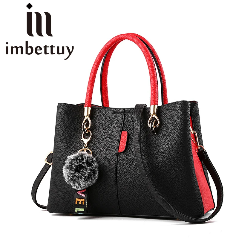 

Imbettuy Women Leather Handbags Famous Brand Tote Bags With Logo Luxury Handbags Women Bags Designer Hand Vintage Pack