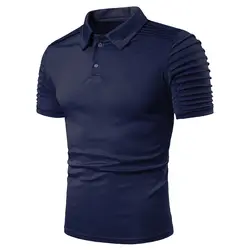 2019 Мужская рубашка поло с коротким рукавом рубашка с отворотом мужская одежда пуловер Повседневная мужская футболка