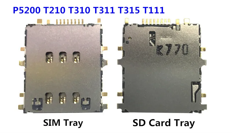 

Original Sim Card Reader Tray Slot For Samsung Tab 3 8.0 P5200 T210 T310 T311 T315 T111 Sim Card + Micro SD TF Card Tray Socket