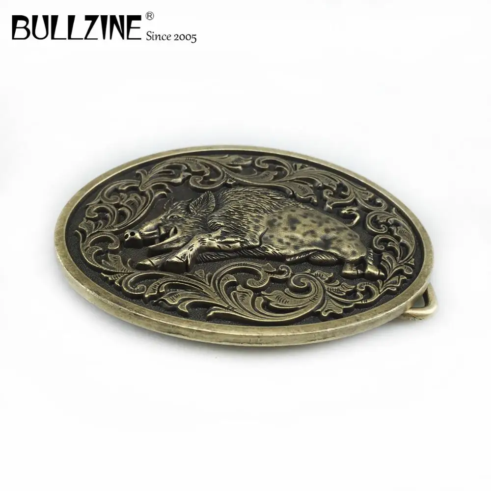 Пряжка для ремня Bullzine из цинкового сплава в стиле ретро Западный дикий кабан
