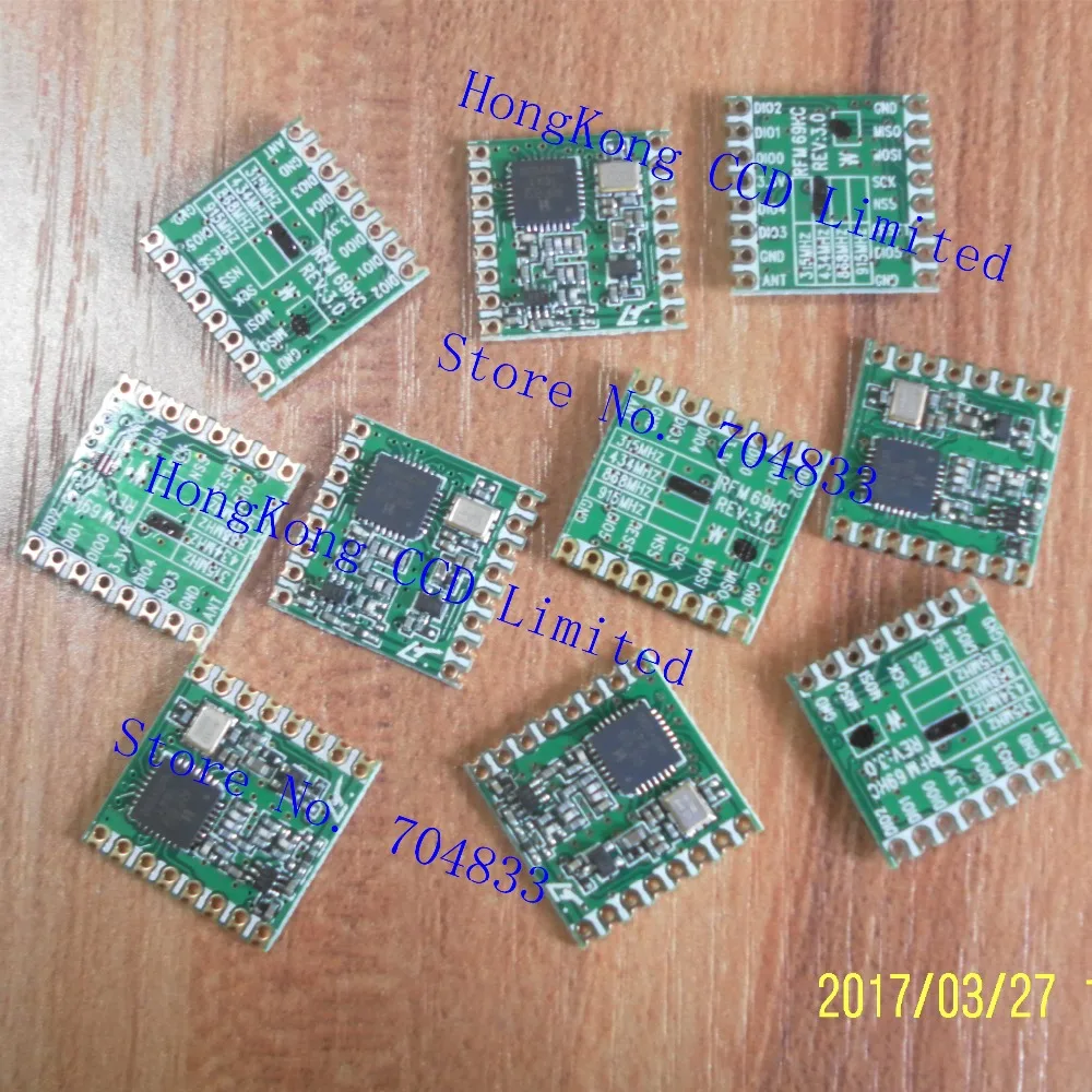 free shipping 10pcs/lot RFM69HCW 100nW frequency transceiver module 433 / 868 915MHZ can be selected | Электронные компоненты и