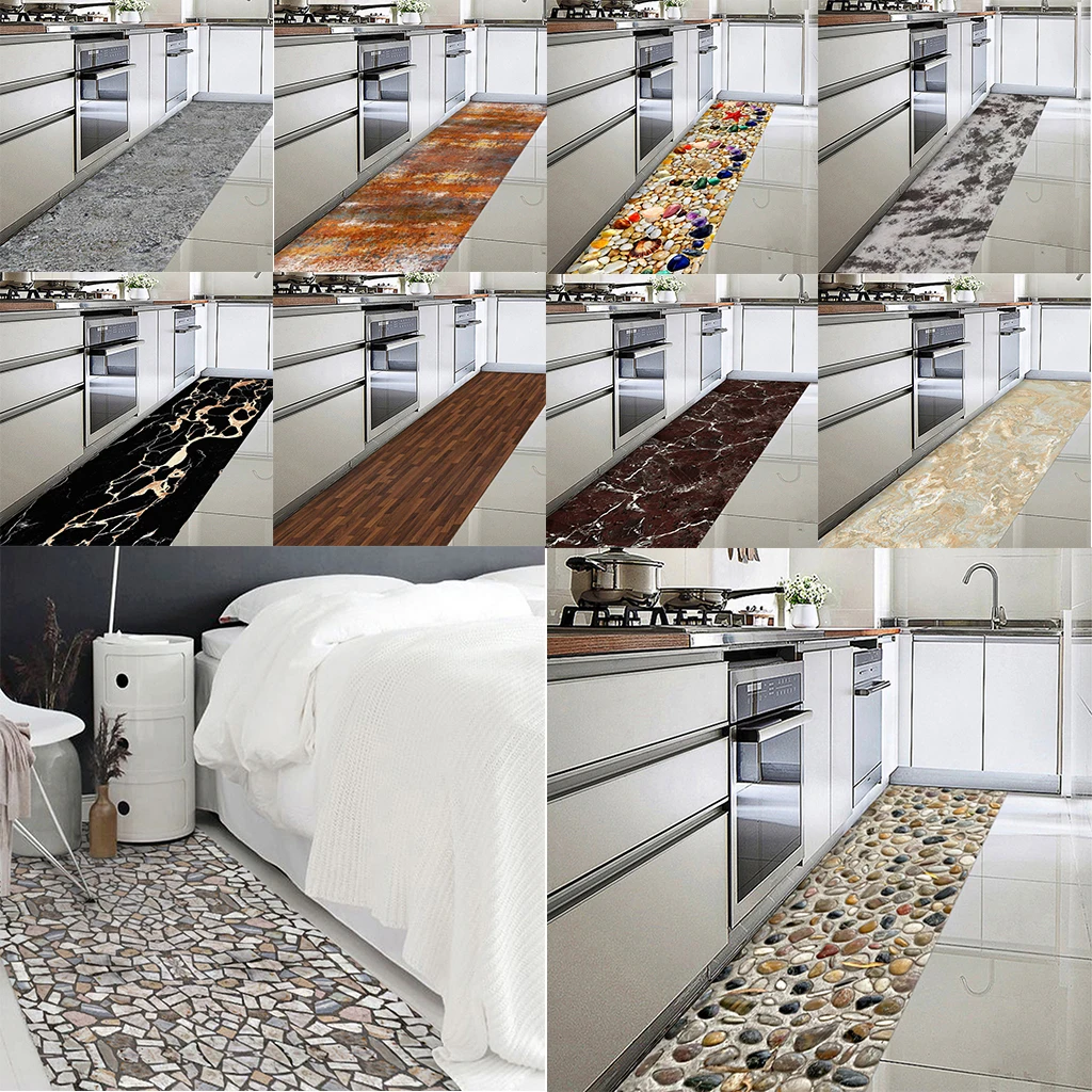 

Anti-Skip Floor Stickers DIY Decals 3D Effect Pebbles Marble Stick on Flooring