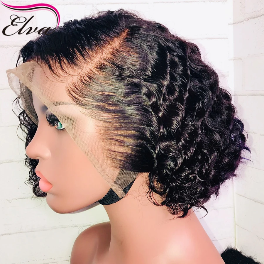 

Elva Hair Fake Scalp Wigs Curly 13x6 Lace Front Human Hair Wigs Pre Plucked With Baby Hair For Black Women Brazilian Remy Hair