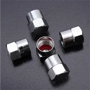 Car Bike Tube Tyre Valve Dustproof Caps Chrome Metal Wheel Tire Valve Dust Caps