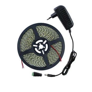 

600LED 5M IP65 Waterroof LED Strip Flexible Lights DC12V SMD 3528 Lampada LED Light Tape Ribbon Lamp + 12V power adapter