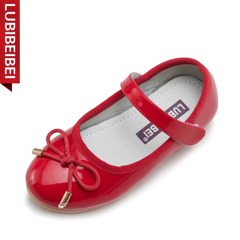 

2017 Girls Leather Shoes Fashion Party Dancing Shoes Bowknot PU Children Shoes Girls Flat Shoes Tenis Infantil Menina KS115