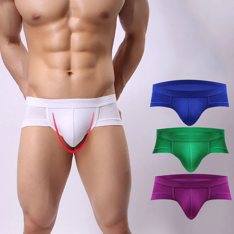 

DEWVKV Breathable Comfort Cotton Material Sissy Panties Mens Sexy Briefs Mens Clothing 2019 Fourteen Colors Underwear HJH