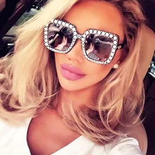 Блестящие алмазные солнцезащитные очки для женщин, фирменный дизайн, блестящие квадратные оттенки, женские зеркальные солнцезащитные очки, солнцезащитные очки, блестящие стразы