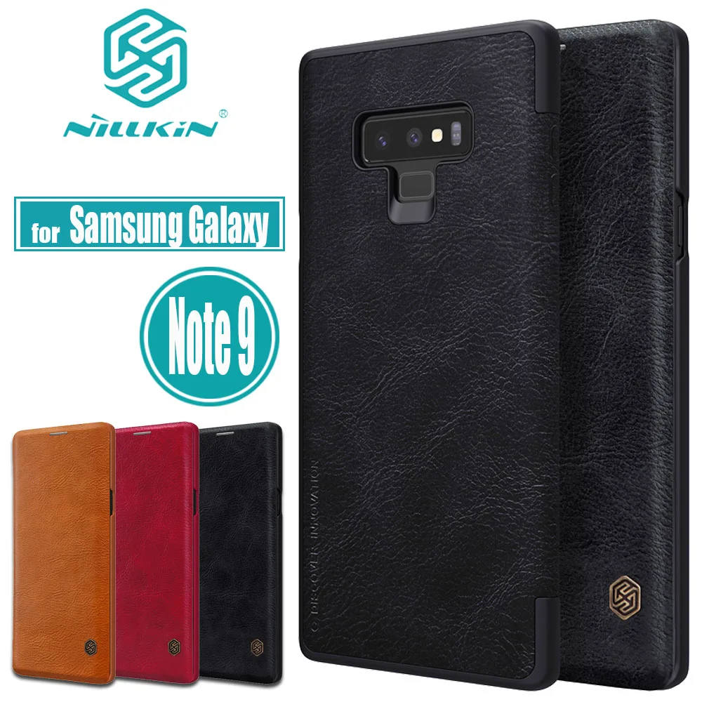 Для samsung Galaxy Note 9 чехол Nillkin Роскошный PU Флип кожаный бумажник слот для карт Телефон Сумка задняя крышка для samsung Note 9 чехол s