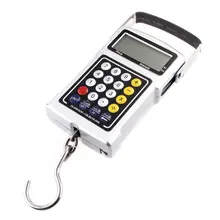 Портативный 50 кг 20 г ЖК-весы крючок для рыбы Висячие часы весы для багажа
