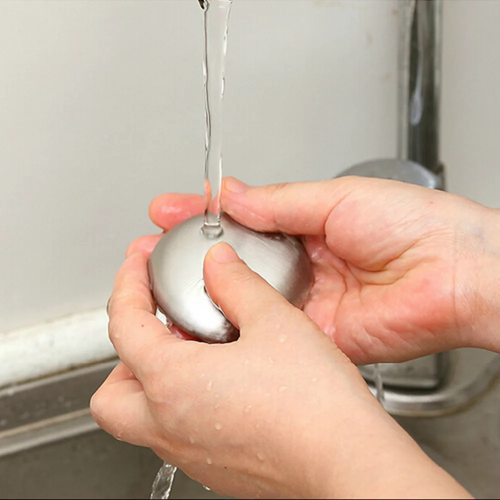 

2018 1pcs Stainless Steel Soap Magic Eliminating Odor Smell Cleaning Kitchen Bar Hand Chef odour Remover Selling