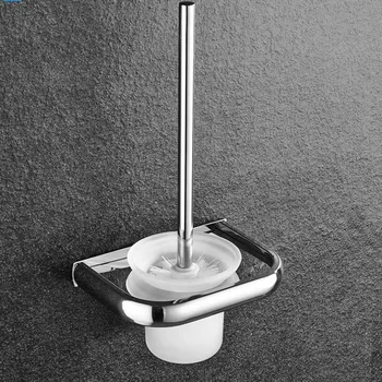 

Bathroom Hardware Accessories Mirror Polished Chrome Stainless Steel Toilet Bath Clean Kit Toilet Brush