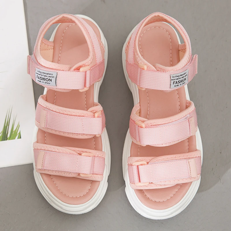 Fashion Women Sandals Platform Wedges Girls Shoes Thick Heel Lace Up Outdoor Breathable Female Beach Sport Sandals Size 35-39